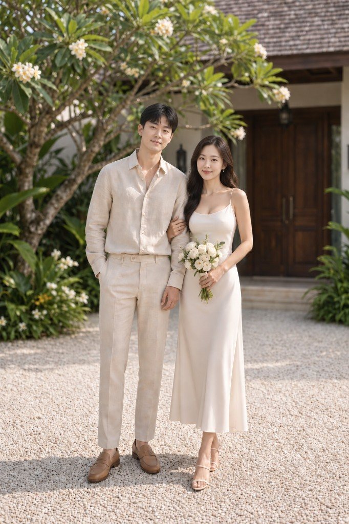 Couple result reflecting selected height and body proportions