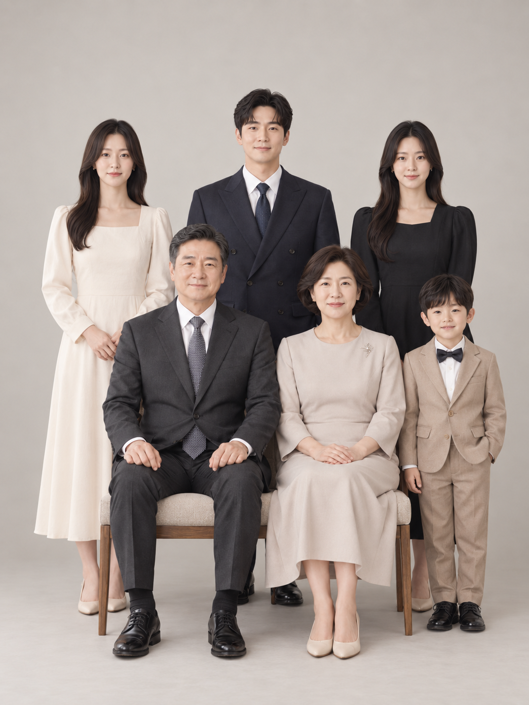 Example family studio portrait