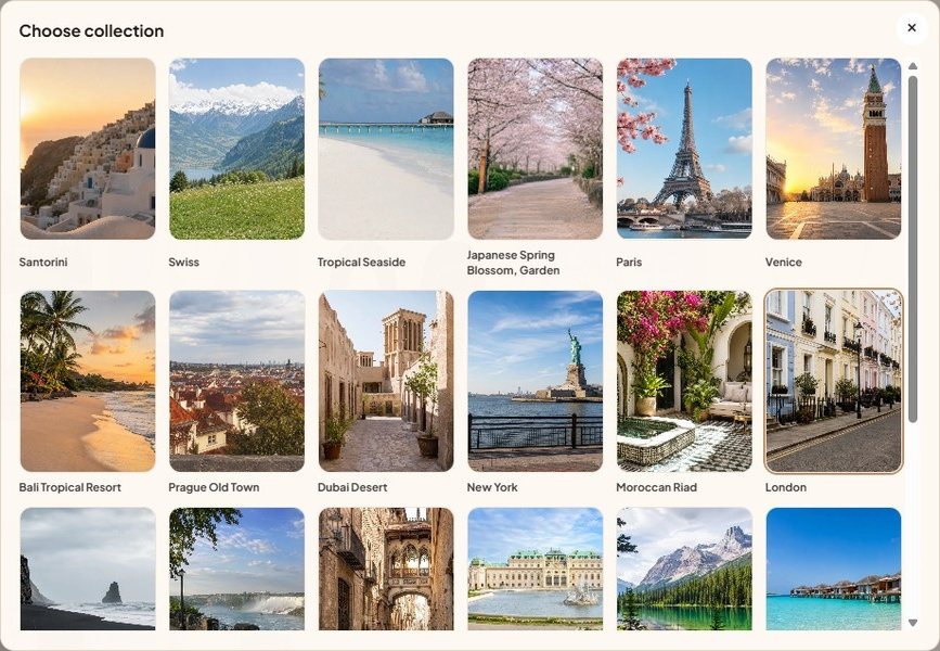 Solo Travel — real destination photographs for travel-style generation
